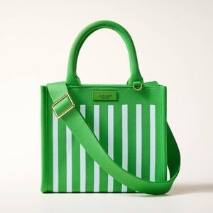 Kate Spade Green Striped Tote Bag NWT